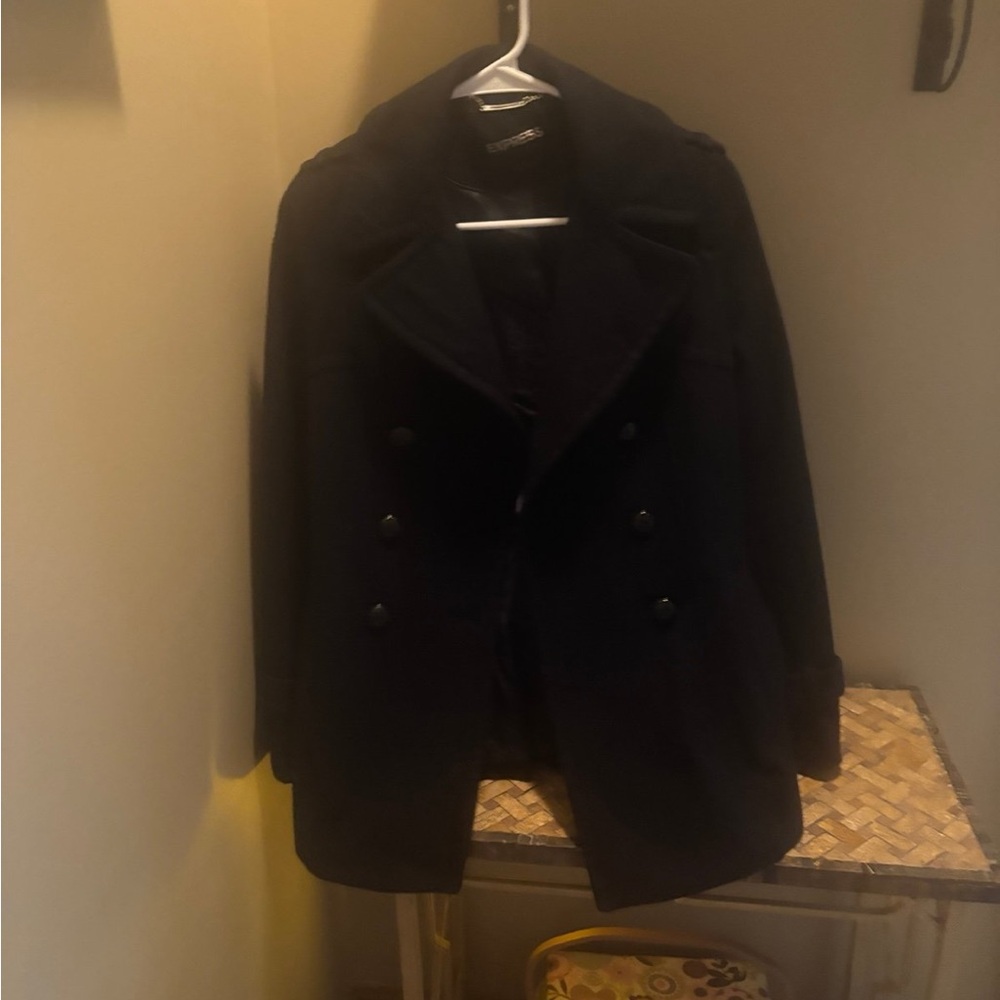 Women’s Black Double-Breasted Coat